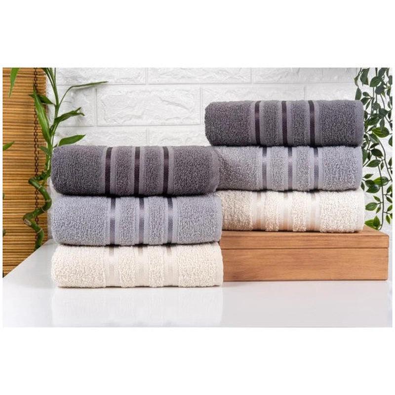 Nevresim Dnyas Cotton 3-Piece Towel Set Gray (Nd)