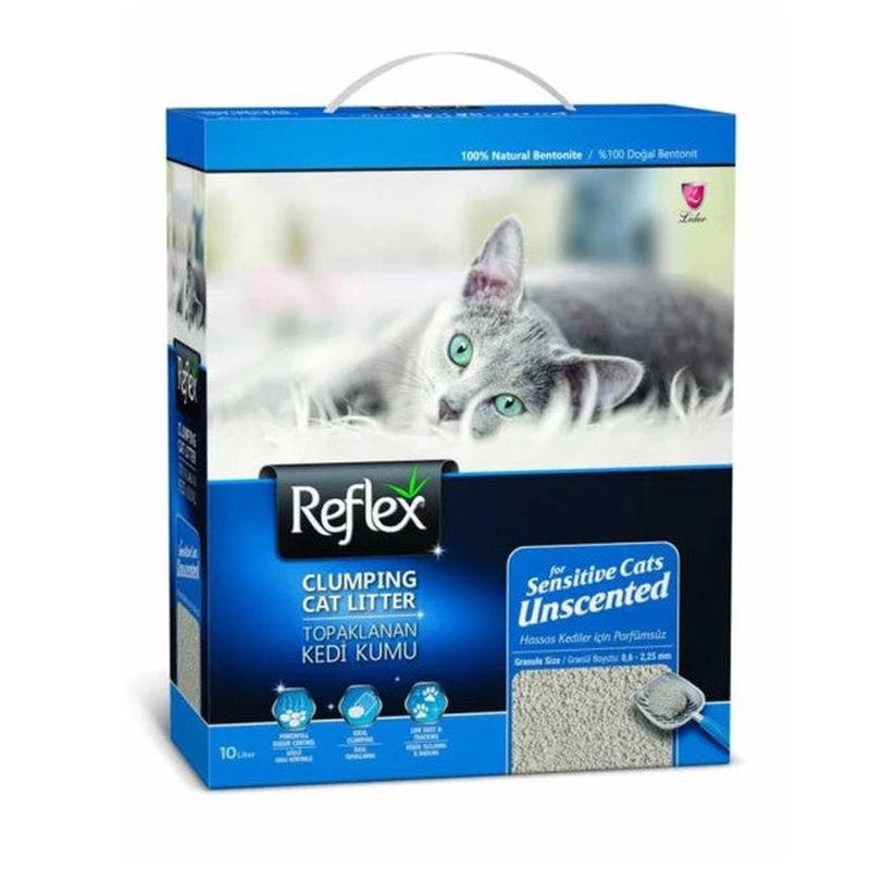 Reflex Sensitive Cats Unscented Fast Clumping Cat Litter 10 Lt