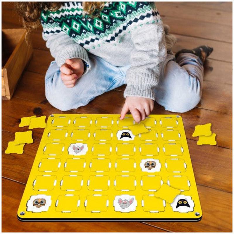 Yellow Wooden Mdf Matching Memory Game 34X34