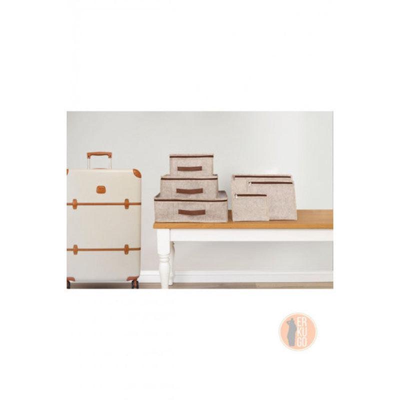 Leather 6 Piece Suitcase Travel Bag, Organizer