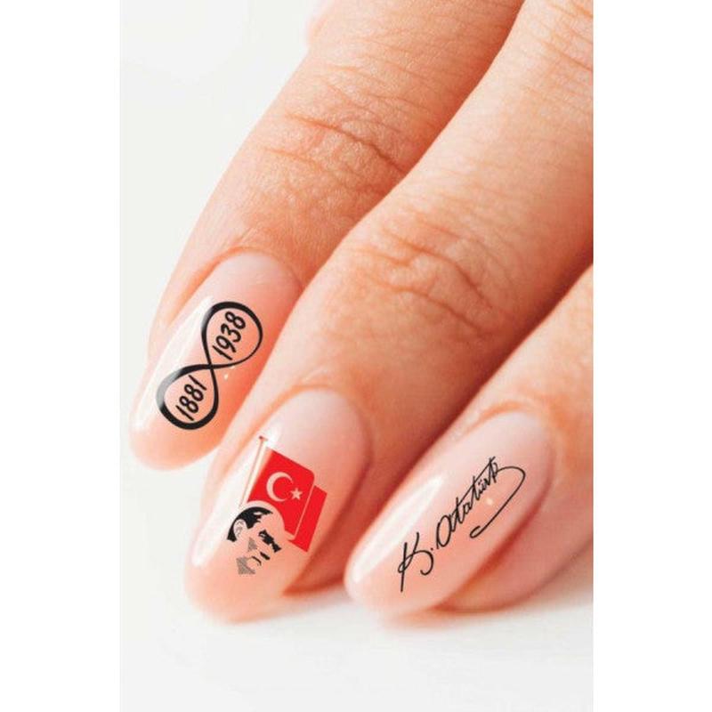 Ataturk Set Nail Tattoo, Nail Art, Nail Sticker