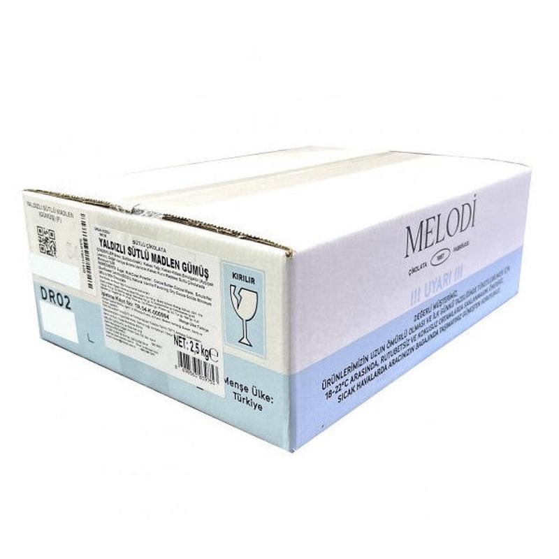 Melody Chocolate Gilded Milk Madlen Silver 2.5 Kg