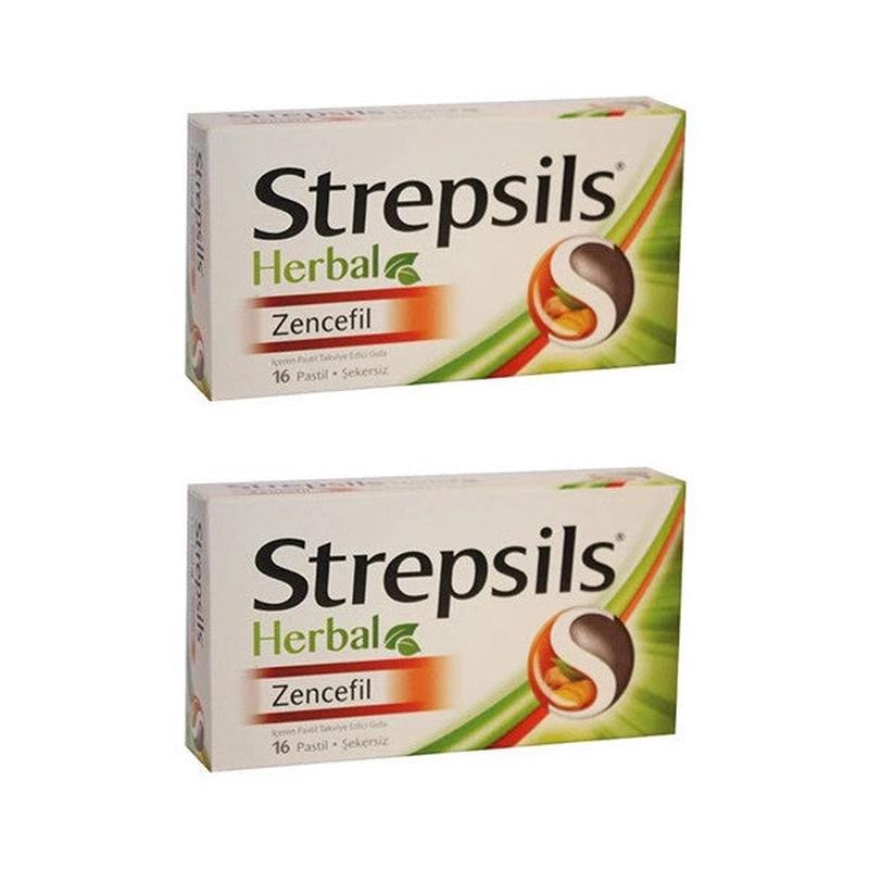 Strepsils Herbal Ginger Sugar-Free Pastilles - 2 Pieces