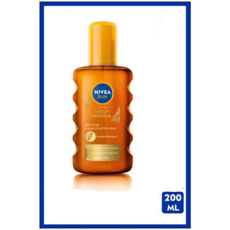 Nivea Sun Carotene Essence Intensive Bronzing Sun Oil Spray 200Ml, Vitamin E, Uva Protection, Natural Bronze