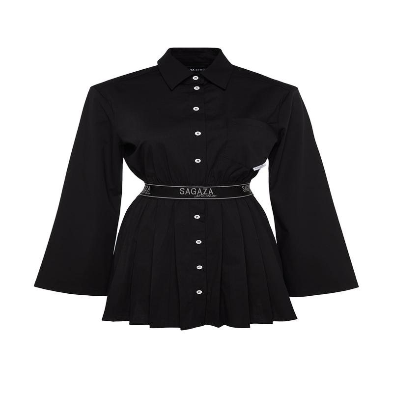 Women's black Straight Mini Long Sleeve Party Fitted Dress