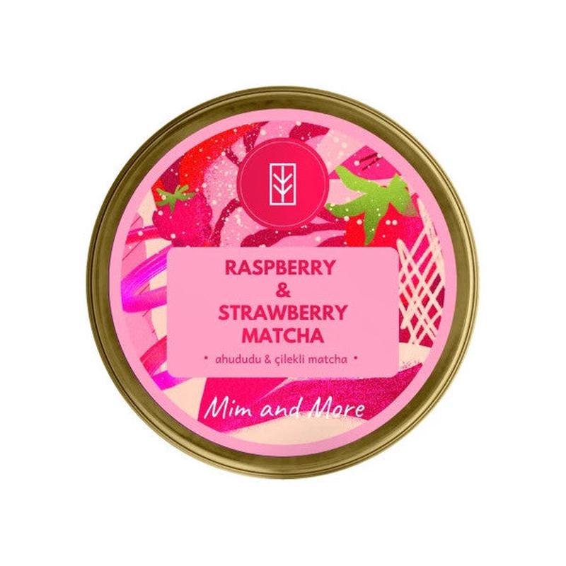 Mim And More Raspberry & Strawberry Matcha, Raspberry And Strawberry Flavored Matcha 25 Gr