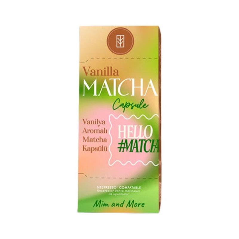 Vanilla Matcha Capsules - Nespresso Compatible, Vanilla Flavored Matcha Powder, Pack Of 10