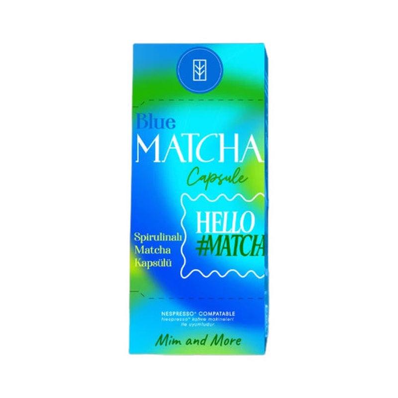 Blue Matcha Capsules - Nespresso Compatible, Blue Spirulina Superfood Matcha Powder, Pack Of 10