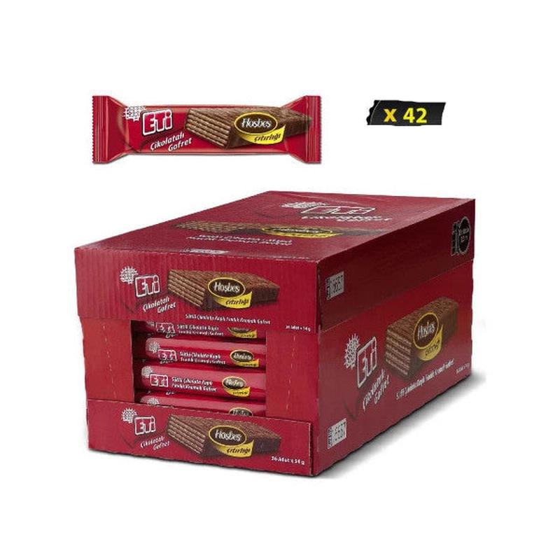 Eti Chocolate Wafer 34 Gr X 42 Pieces