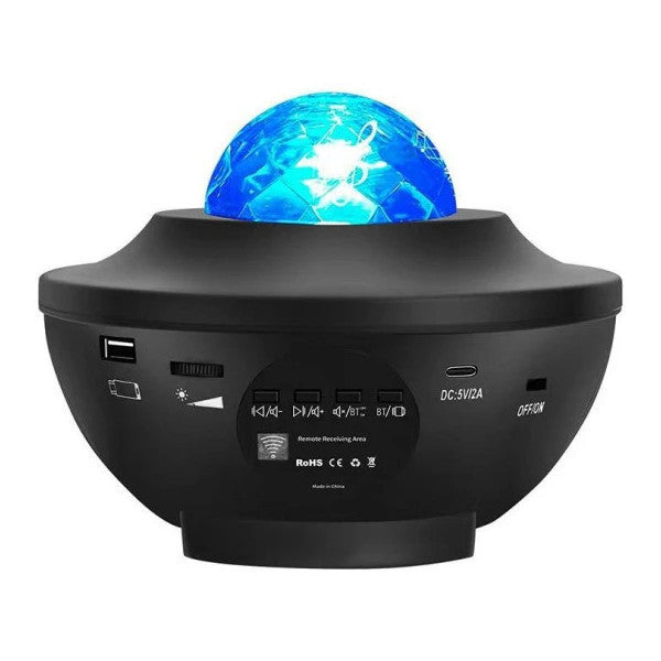 Torima Lw-34 Black Starry Led Laser Projector Bluetooth Music Speaker Remote Control Night Light