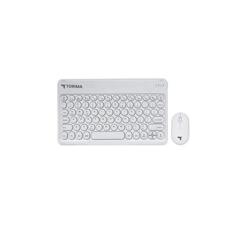 Torima Tmk-08 White Wireless Bluetooth Keyboard Mouse Set