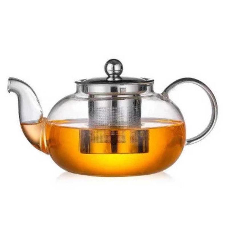 Glass Teapot V Model - Steel Strainer