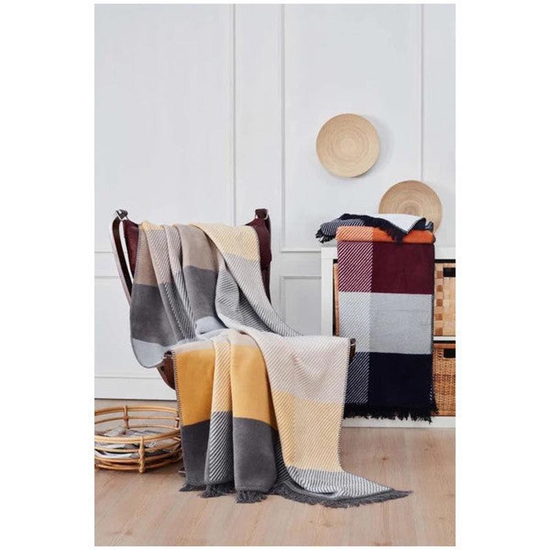 Layka Single Cotton Blanket Blue