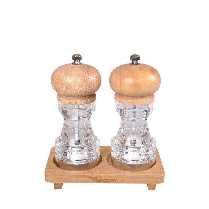 Bambum Varela - 2 Pieces Salt-Pepper Grinder Set Wooden - Small