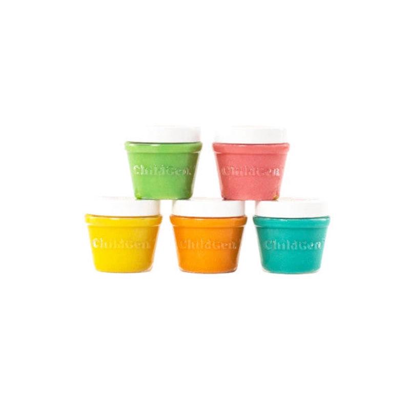 Childgen Natural Play Dough 5 Piece Pastel Set 5X125Gr - Premium Jar