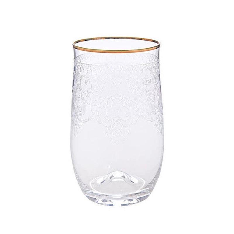 Decorium Beverage Glass 6 Pcs Morano Gold M01124