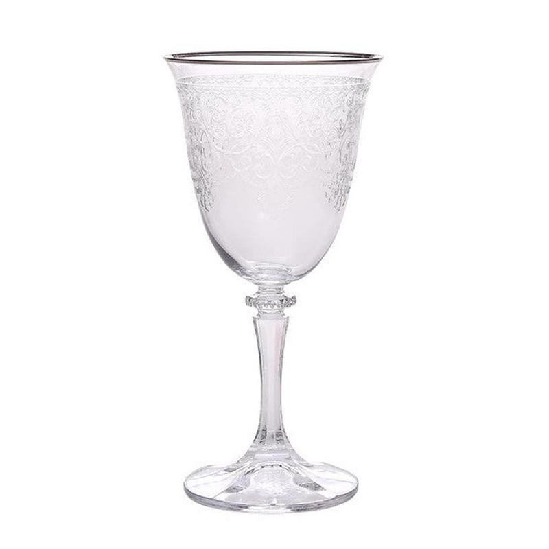 Decorium Red Wine Glass 6 Prc Morano Platinum M01115