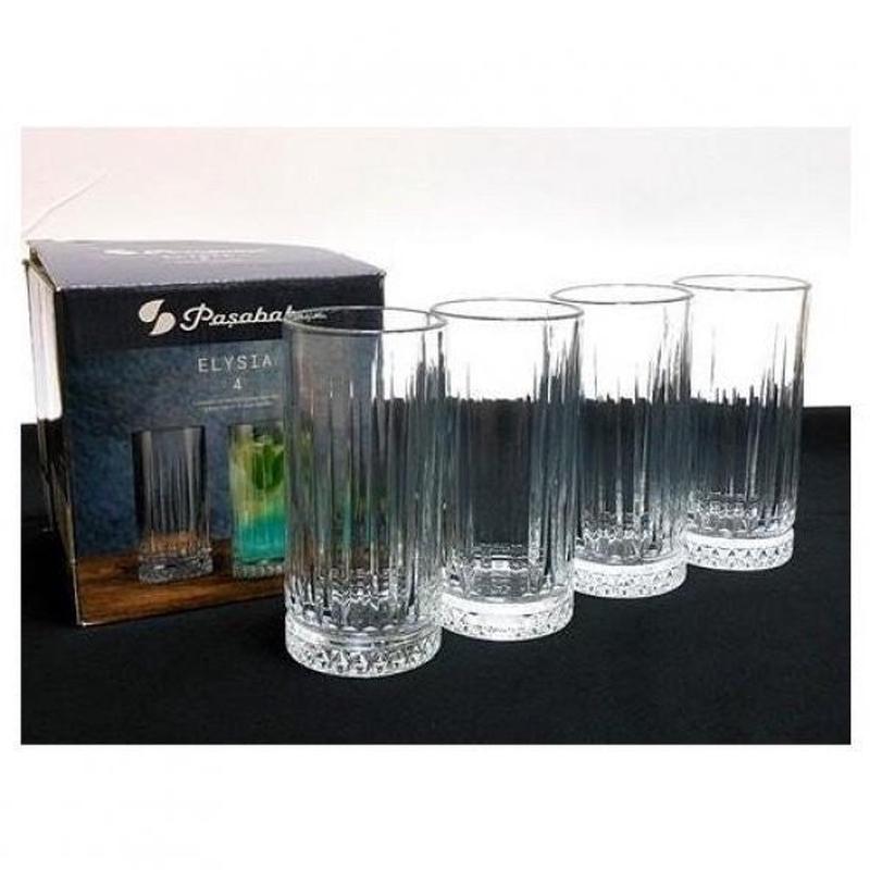 Paabahe 520125 Elysia 4-Piece Water Soft Drink Glass 280 Cc