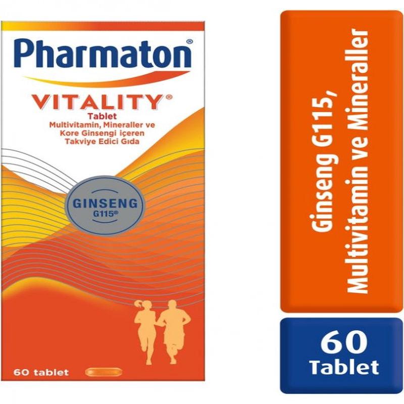 Pharmaton Vitality 60 Tablet - Ginseng G115, Multivitamin Ve Mineraller