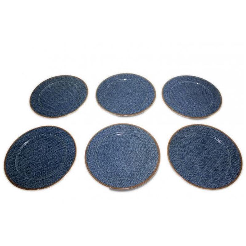 Porland Liny Serving Plate Set 24 cm 6 pieces