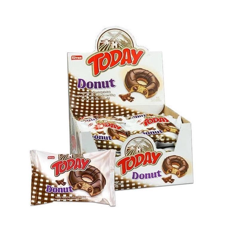 Today Donut Cake Cocoa 35 Gr. 24 Pieces (1 Box)