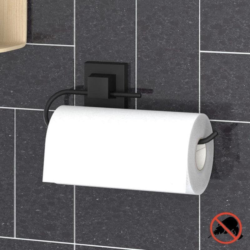 Teknotel Easyfix Adhesive Paper Towel Holder Matte Black Ef240