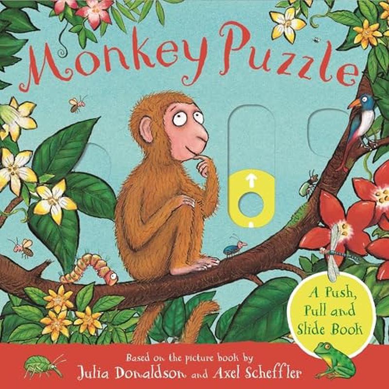 Monkey Puzzle: A Push, Pull And Slide Book (board Book)