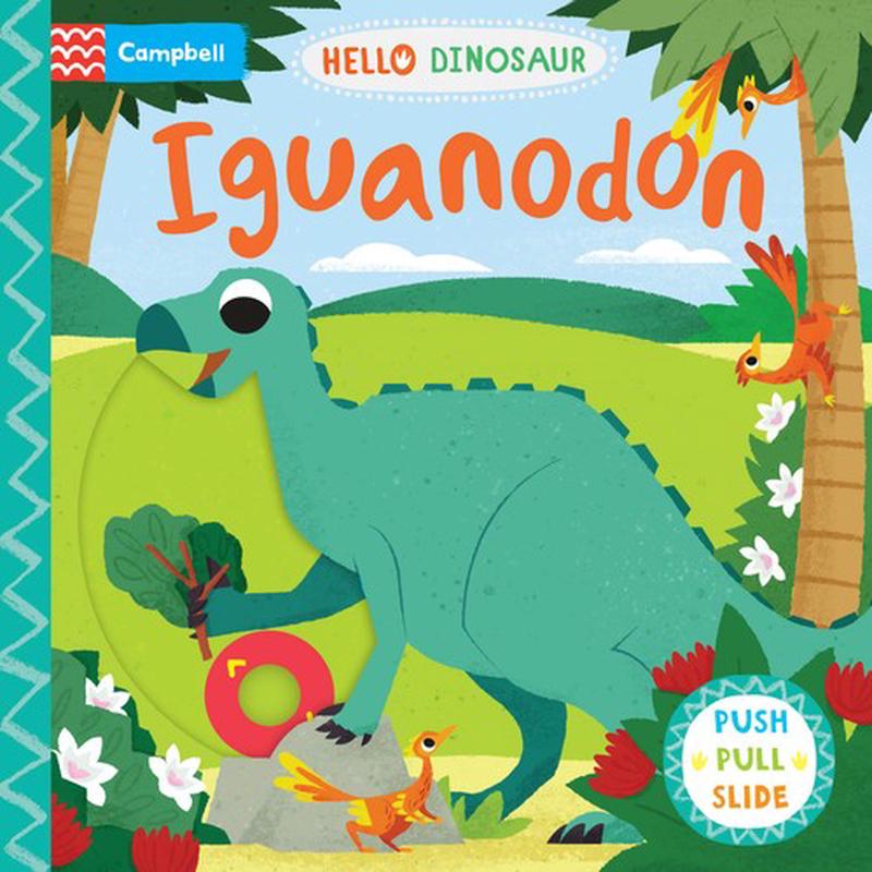 HELLODINO IGUANODON PUSH PULL SLIDE