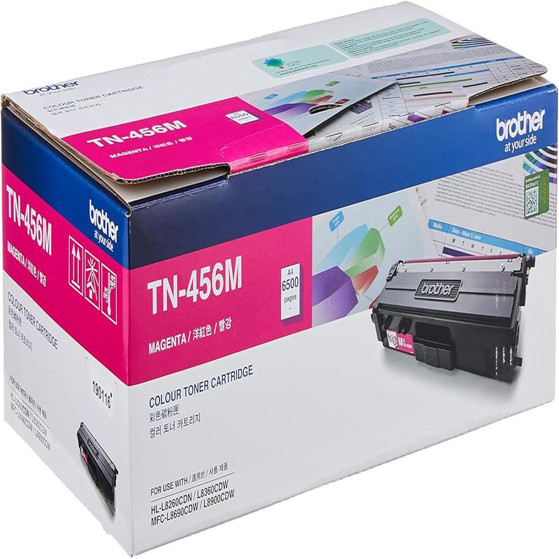 Brother TN-456M ASA Original Toner Cartridge Compatible with HL/MFC Series, 6500 Pages, Magenta