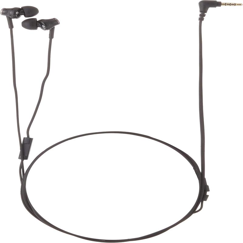 Audio-Technica ATH-CK350iS In-Ear Earphone with Remote and Mic, Black
