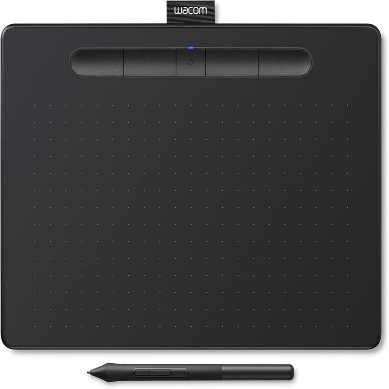 Wacom CTL-6100WL/K0-CX Intuos Wireless Medium Creative Pen Graphics Drawing Tablet, Black