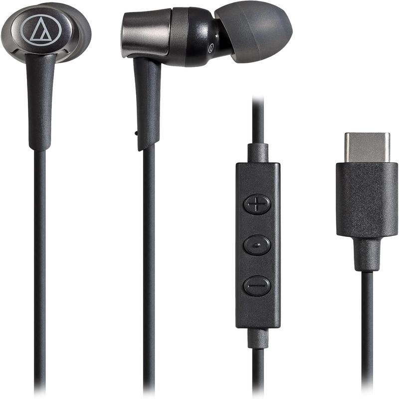 Audio-Technica ATH-CKD3C BK In-Ear Headphones with USB Type C Connector, Black