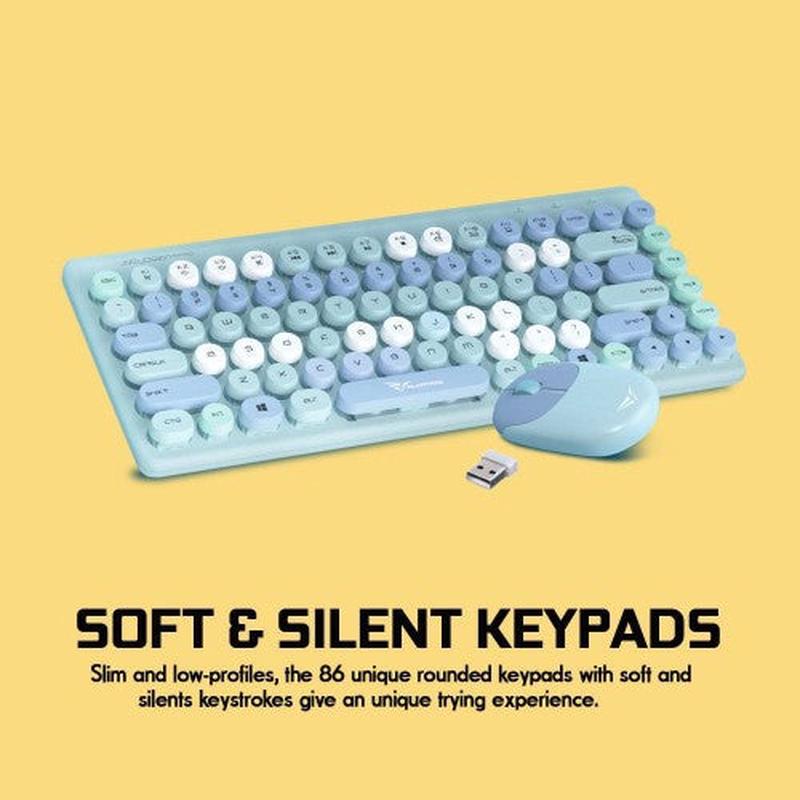 Alcatroz 2.4g Wireless Mouse & Keyboard Jellybean A3000 Aqua