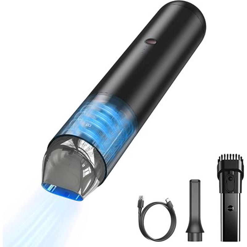 Baseus A3 Car Vacuum Cleaner Handheld Cordless Vacuum Cleaner 135W with LED Light for Car Home Kitchen Black